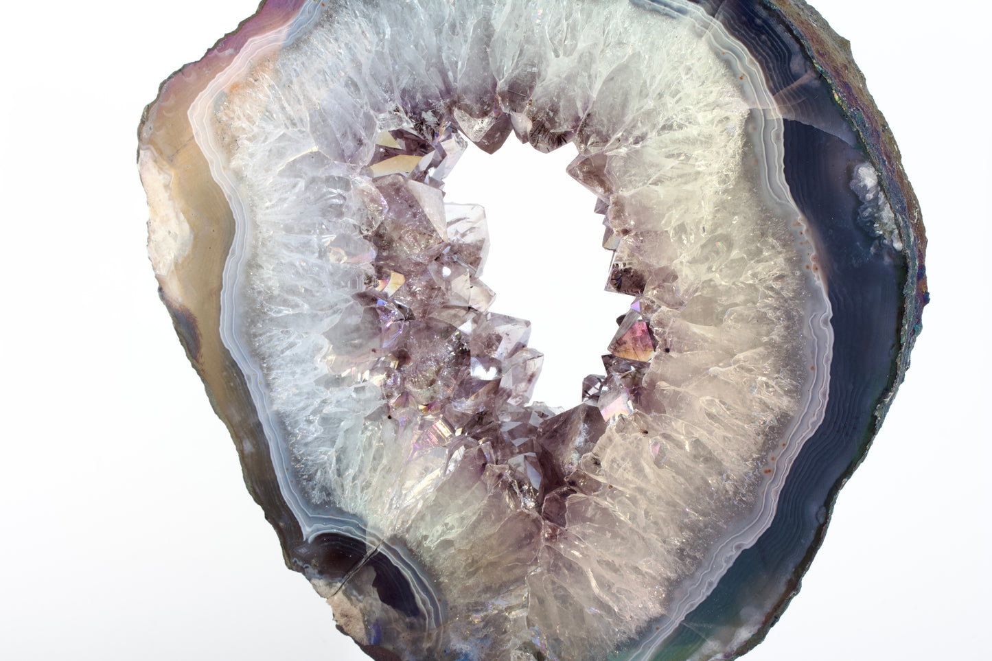 Aura Coated Amethyst Statement Piece