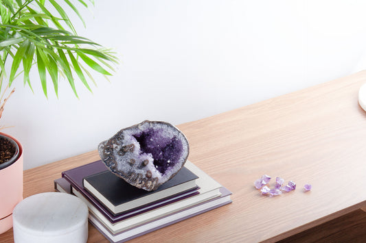 Amethyst Agate Geode - Large