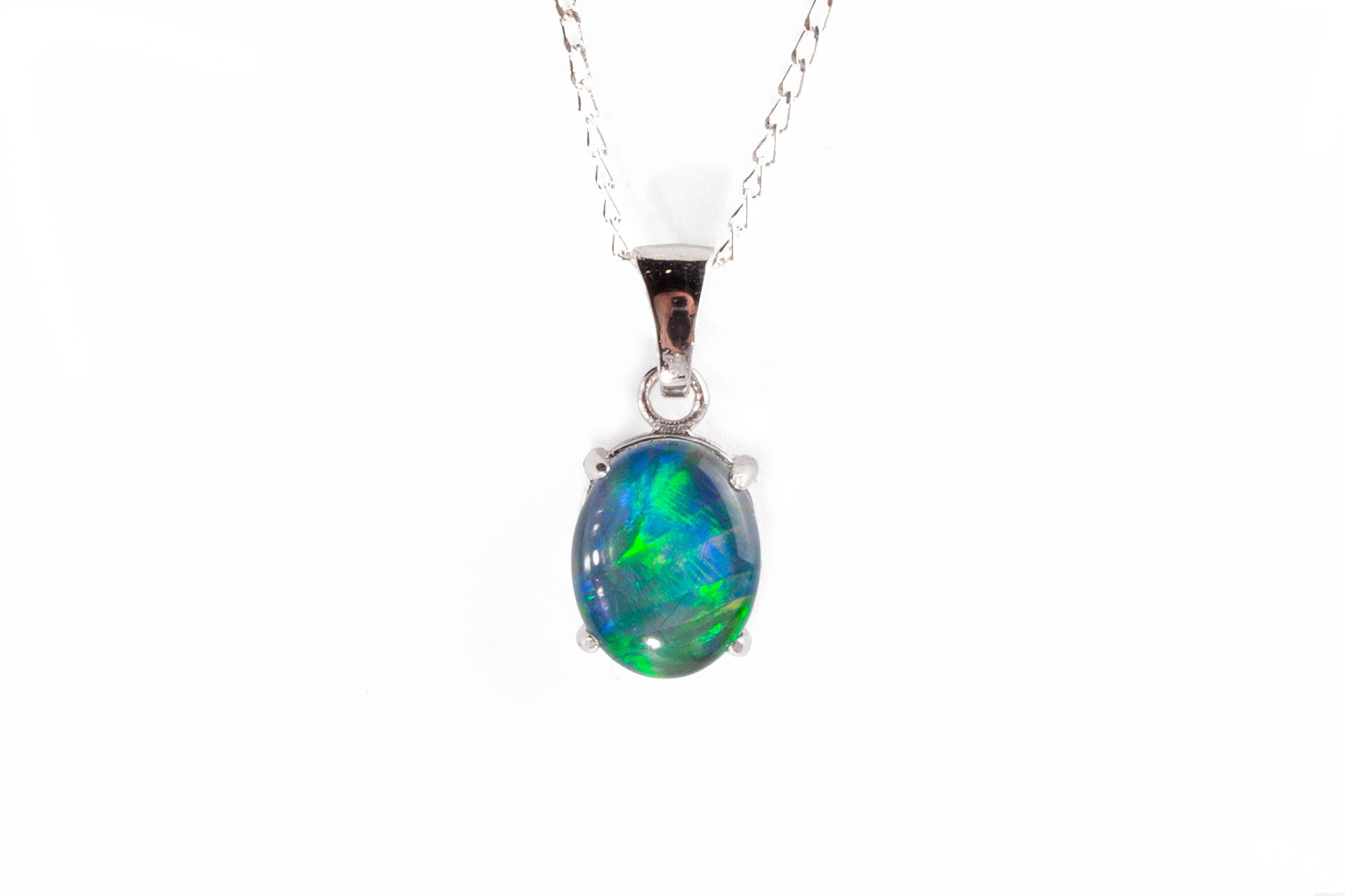 Australian blue hot sale opal necklace