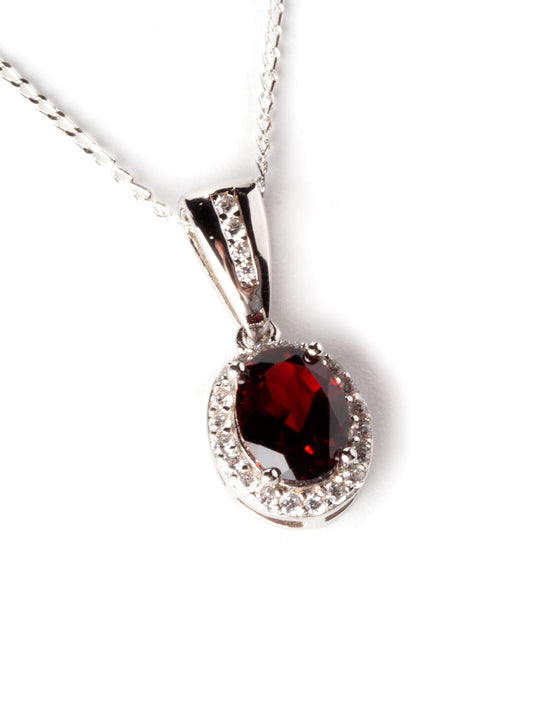 Garnet Faceted Necklace