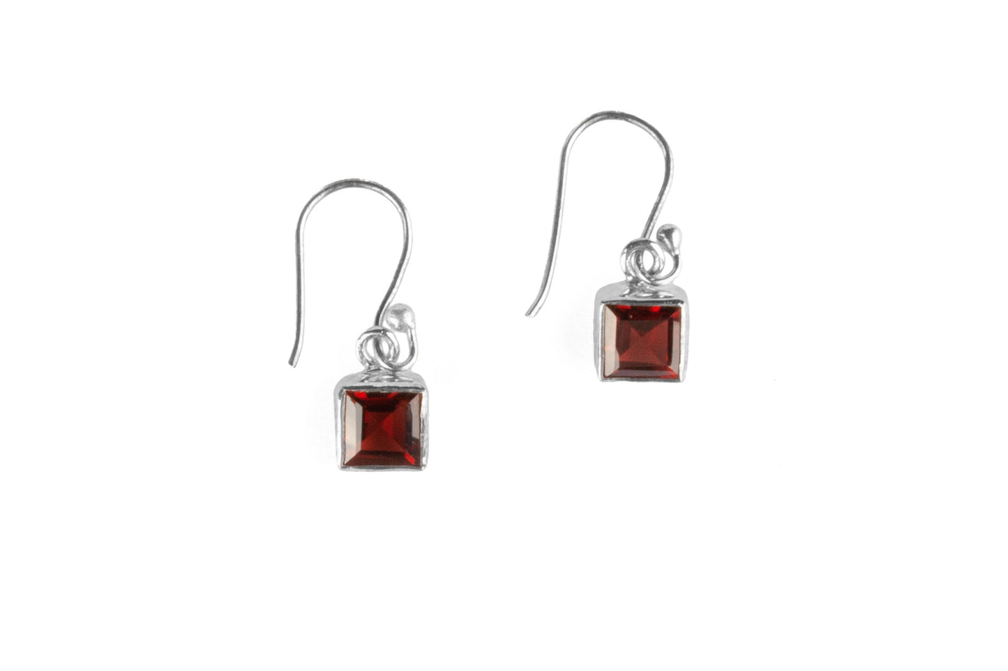 Garnet Faceted Earrings